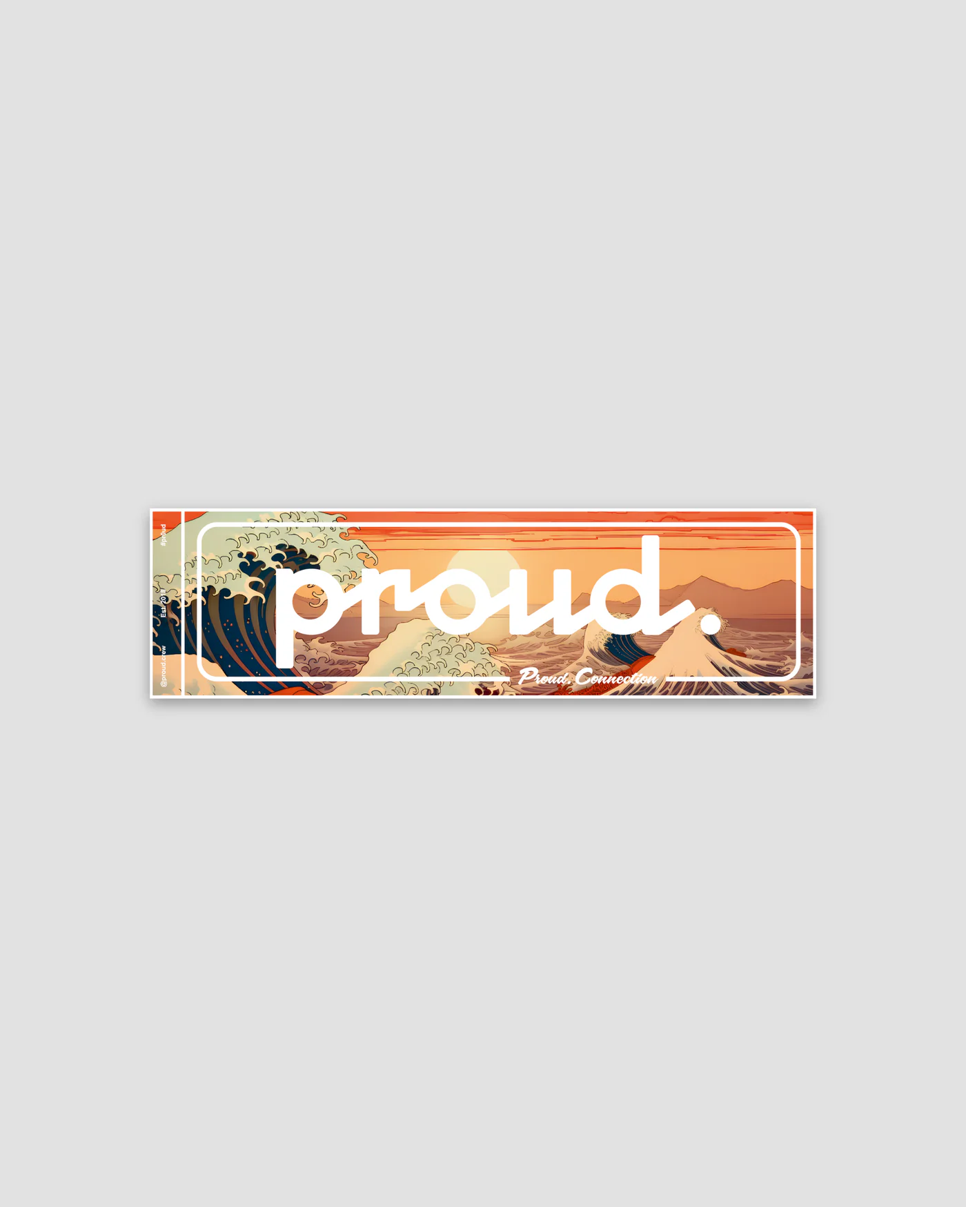 Rectangle Sticker Ed.2 — Orange Wave